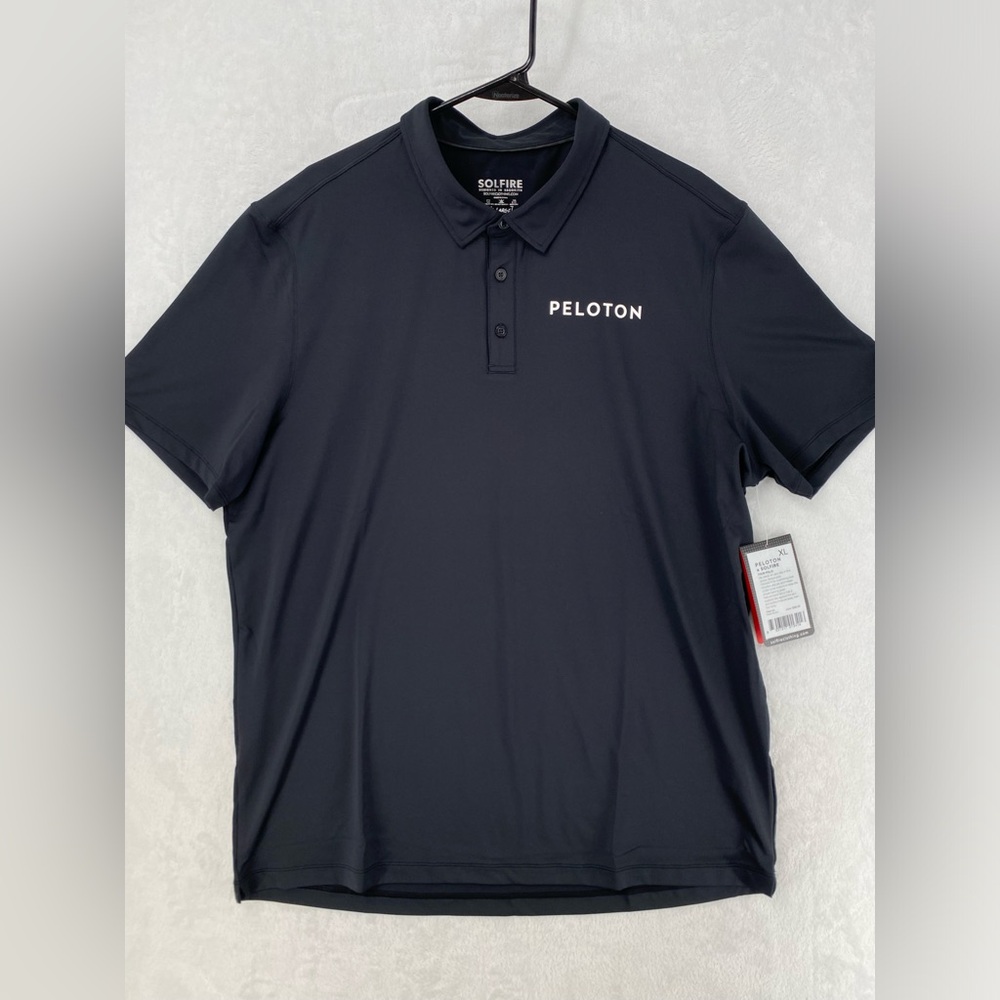 Peloton X Solfire Polo Shirt Men’s XL Performance Cycling Athletic NEW $68